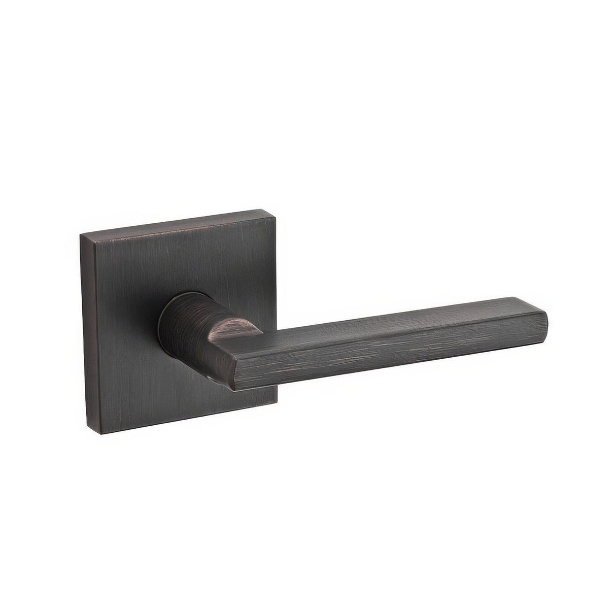 Kwikset 720HFLSQT-11P Halifax Lever with Square Rose Passage Door Lock and RCS Strike Venetian Bronze