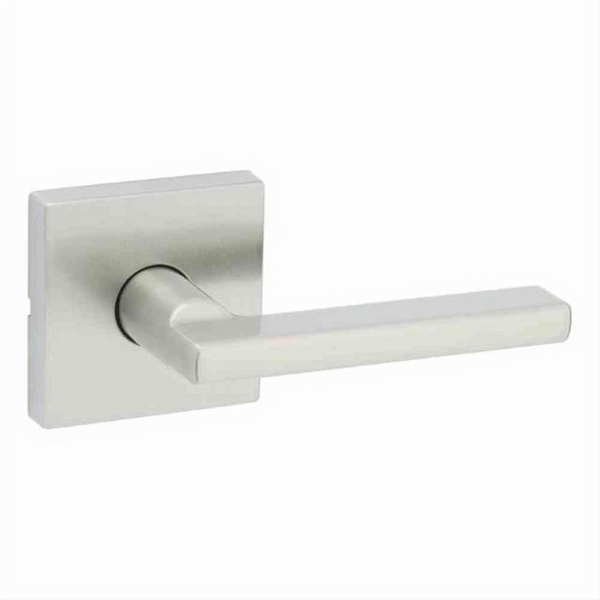 Kwikset 720HFLSQT-15 Halifax Lever with Square Rose Passage Door Lock and RCS Strike Satin Nickel