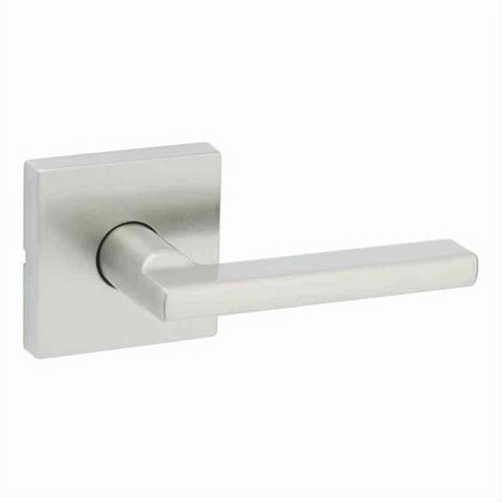Kwikset 720HFLSQT-15 Halifax Lever with Square Rose Passage Door Lock and RCS Strike Satin Nickel