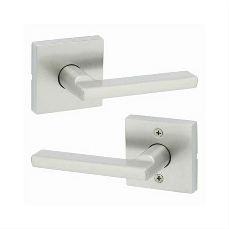 Kwikset 720HFLSQT-15.FD 20 Min UL Rated Halifax Lever with Square Rose Passage Door Lock with 6AL FD Latch and RCS Strike Satin Nickel