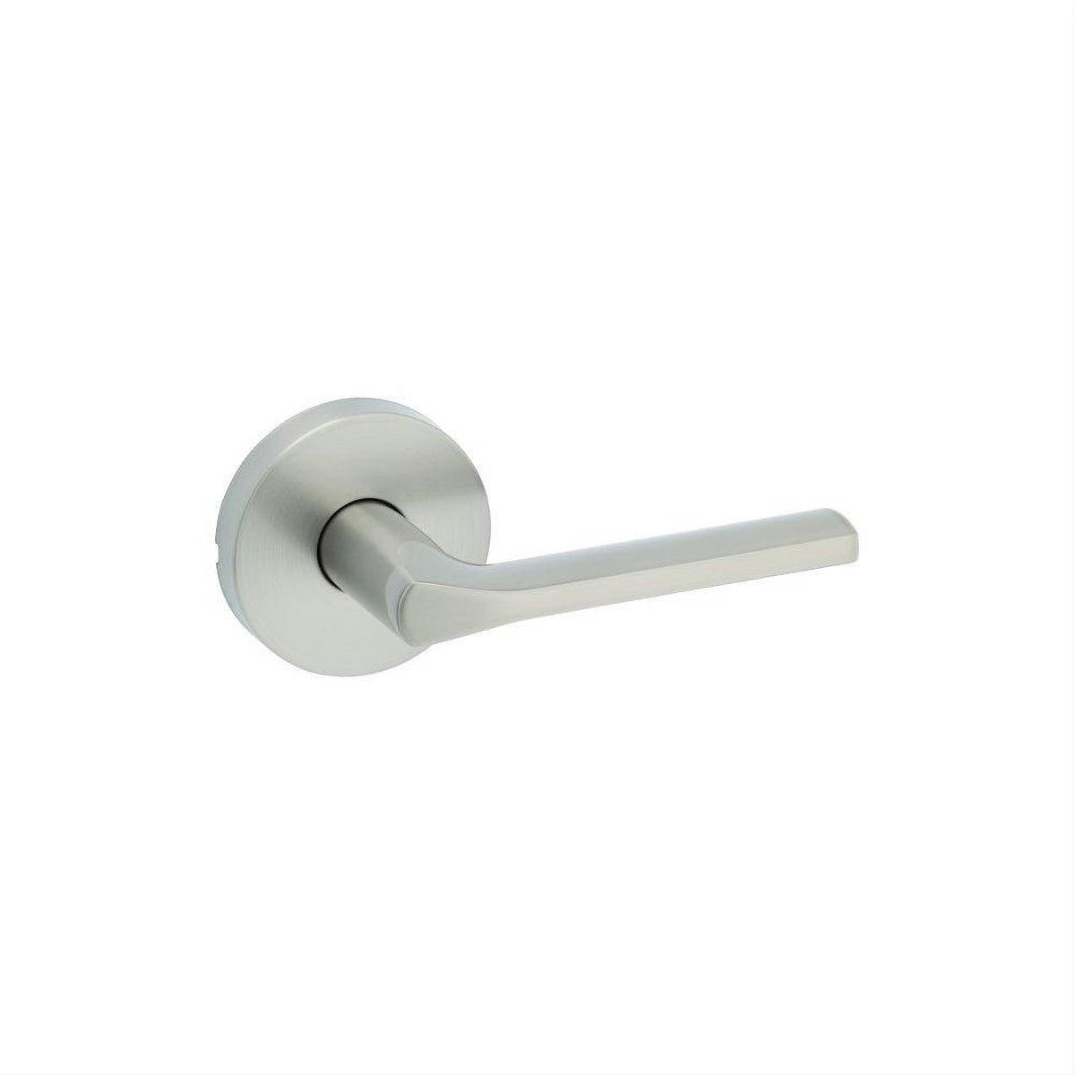 Kwikset 720LSLRDT-15 Lisbon Lever with Round Rose Passage Door Lock and RCS Strike Satin Nickel