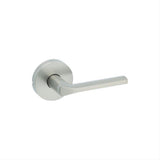 Kwikset 720LSLRDT-15 Lisbon Lever with Round Rose Passage Door Lock and RCS Strike Satin Nickel