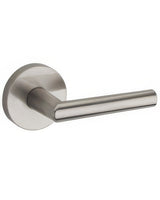 Kwikset 720MILRDT-15 Milan Passage Door Lever with Round Rosette Satin Nickel