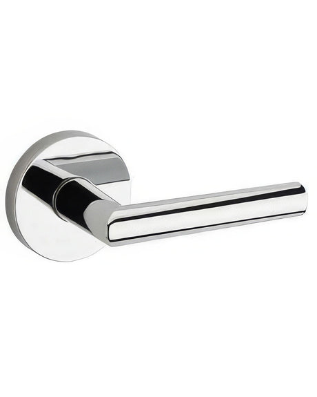 Kwikset 720MILRDT-26 Milan Passage Door Lever with Round Rosette Bright Chrome