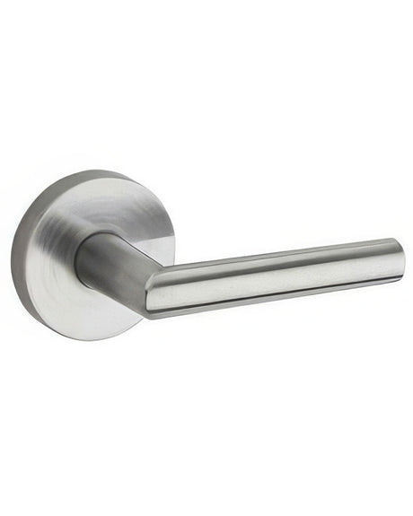 Kwikset 720MILRDT-26D Milan Passage Door Lever with Round Rosette Satin Chrome