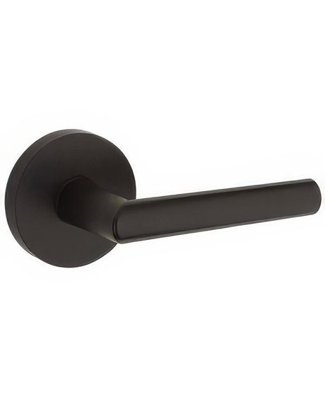Kwikset 720MILRDT-514 Milan Passage Door Lever with Round Rosette Matte Black