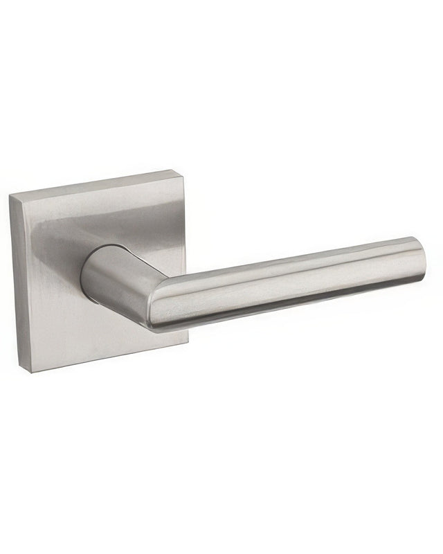 Kwikset 720MILSQT-15 154MILSQT Milan Passage Door Lever with Square Rosette Satin Nickel