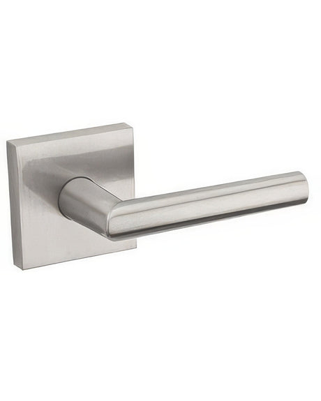 Kwikset 720MILSQT-15 Milan Passage Door Lever with Square Rosette Satin Nickel