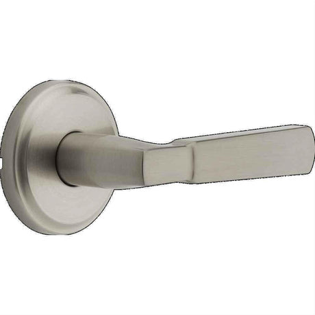 Kwikset 720PHL-15 Perth Lever Passage Door Lock and RCS Strike Satin Nickel