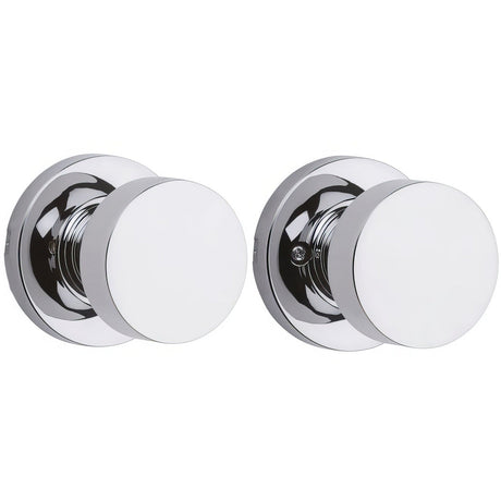Kwikset 720PSKRDT-26 Pismo Knob with Round Rose Passage Lock - Bright Chrome