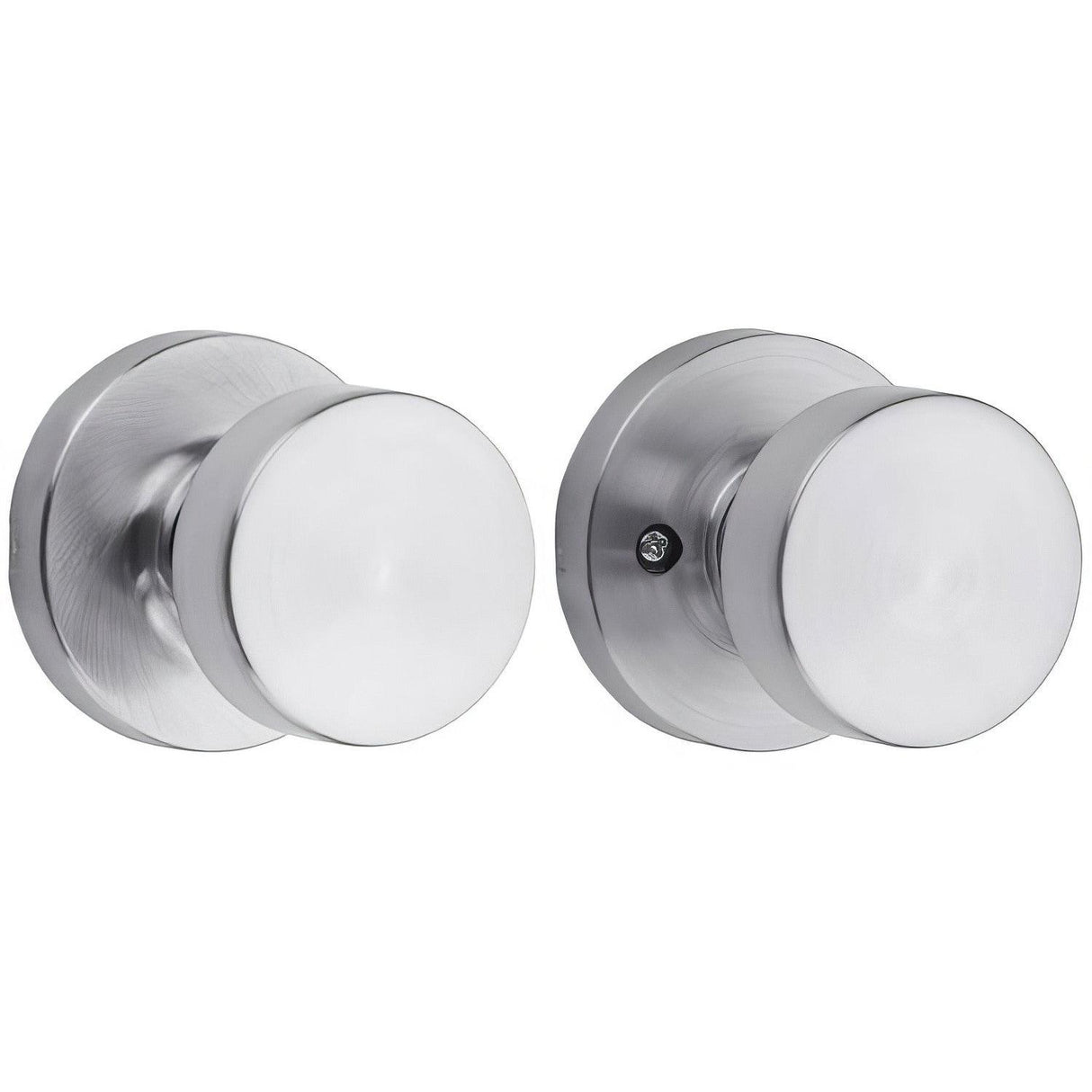 Kwikset 720PSKRDT-26D Pismo Knob with Round Rose Passage Lock - Satin Chrome
