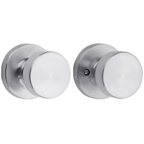 Kwikset 720PSKRDT-26D Pismo Knob with Round Rose Passage Lock - Satin Chrome