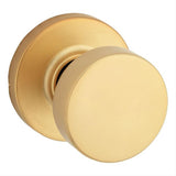 Kwikset 720PSKRDT-4 Pismo Knob with Round Rose Passage Lock - Satin Brass