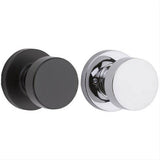 Kwikset 720PSKRDT-514X26 Pismo Knob with Round Rose Passage Lock - Matte Black / Bright Chrome