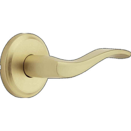 Kwikset 720SEL-4 Sedona Lever Passage Door Lock and RCS Strike Satin Brass