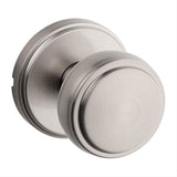 Kwikset 720SOK-15 Sora Knob with Traditional Round Rose Passage Door Lock and RCS Strike Satin Nickel
