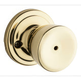 Kwikset 730A-3 Abbey Privacy Door Knob - Bright Brass