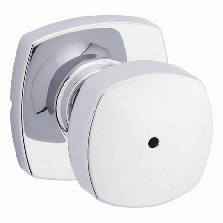 Kwikset 730AYKMDT-26 Arroyo Knob with Midtown Rose Privacy Door Lock and RCS Strike Bright Chrome