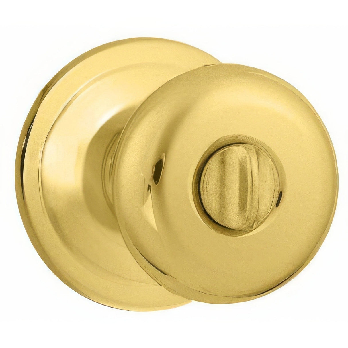 Kwikset 730H-3 Hancock Privacy Door Knob - Bright Brass