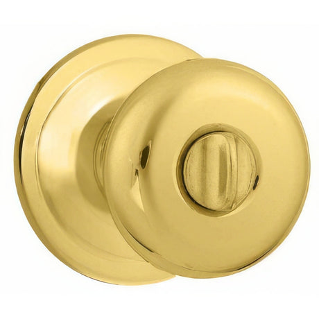 Kwikset 730H-3 Hancock Privacy Door Knob - Bright Brass