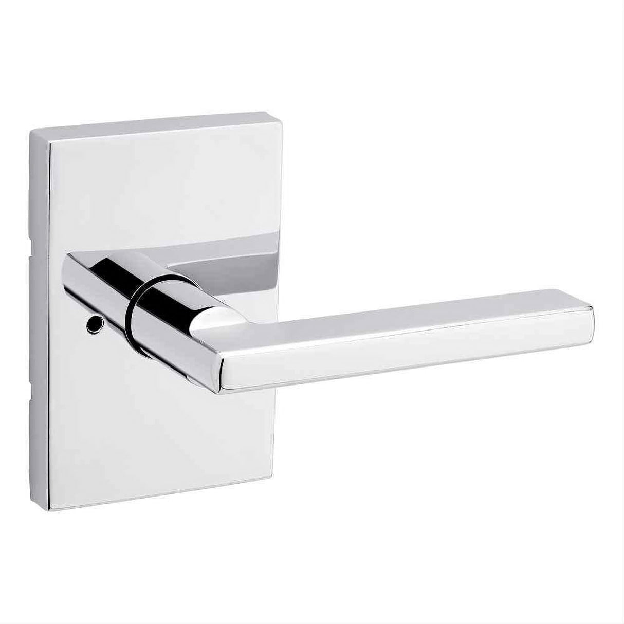 Kwikset 730HFLRCT-26 Halifax Lever with Rectangular Rose Privacy Door Lock and RCS Strike Bright Chrome