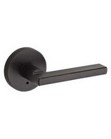 Kwikset 730HFLRDT-11P Halifax Lever with Round Rose Privacy Door Lock and RCS Strike Venetian Bronze