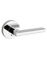 Kwikset 730HFLRDT-26 Halifax Lever with Round Rose Privacy Door Lock and RCS Strike Bright Chrome