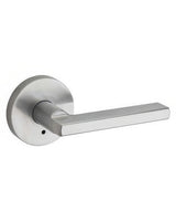 Kwikset 730HFLRDT-26D Halifax Lever with Round Rose Privacy Door Lock and RCS Strike Satin Chrome