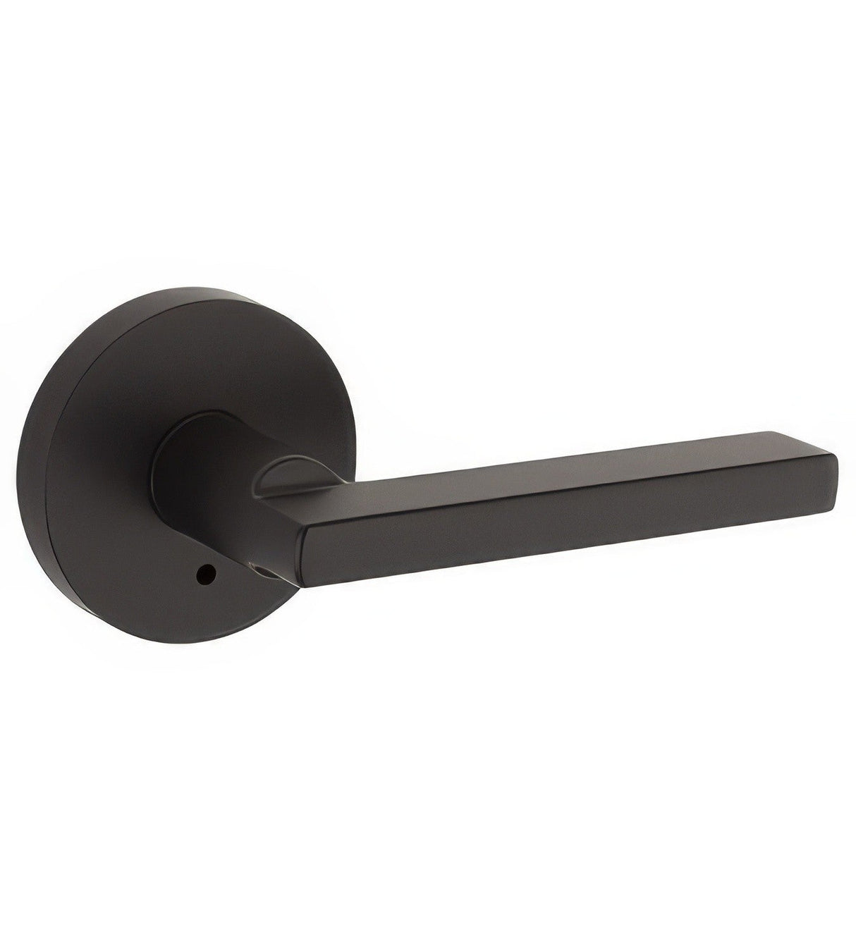 Kwikset 730HFLRDT-514 Halifax Lever with Round Rose Privacy Door Lock and RCS Strike Matte Black