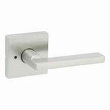 Kwikset 730HFLSQT-15 Halifax Lever with Square Rose Privacy Door Lock and RCS Strike Satin Nickel