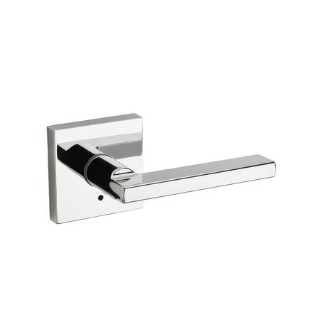 Kwikset 730HFLSQT-26 Halifax Lever with Square Rose Privacy Door Lock and RCS Strike Bright Chrome