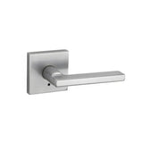 Kwikset 730HFLSQT-26D Halifax Lever with Square Rose Privacy Door Lock and RCS Strike Satin Chrome