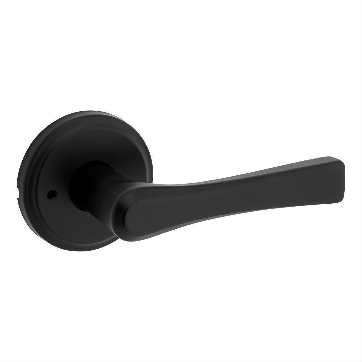 Kwikset 730KAL-514 Katella Lever Privacy Door Lock and RCS Strike Matte Black