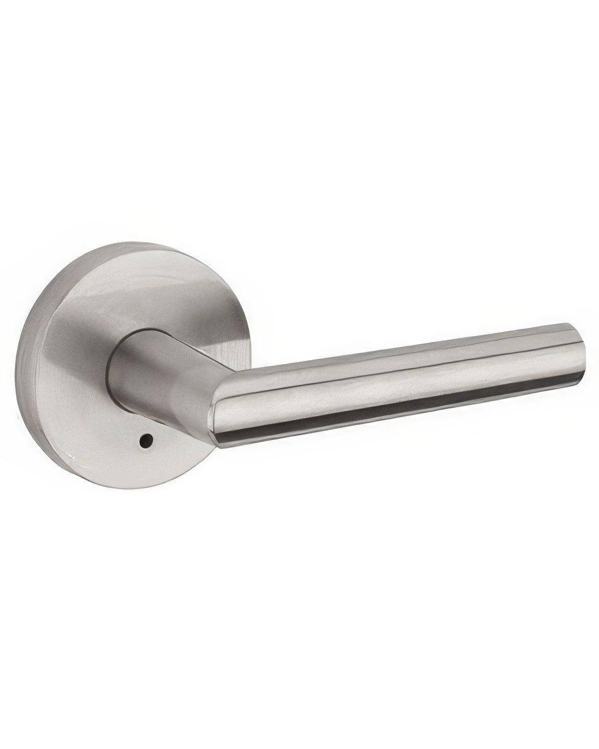 Kwikset 730MILRDT-15 Milan Privacy Door Lever with Round Rosette Satin Nickel
