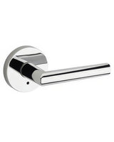 Kwikset 730MILRDT-26 Milan Privacy Door Lever with Round Rosette Bright Chrome