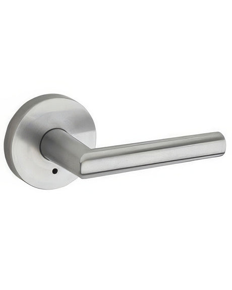 Kwikset 730MILRDT-26D Milan Privacy Door Lever with Round Rosette Satin Chrome