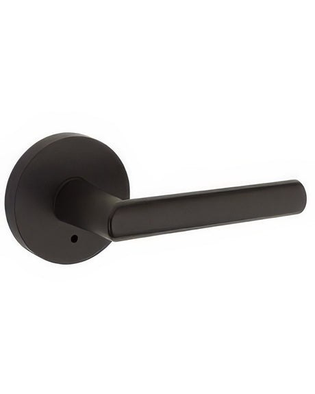 Kwikset 730MILRDT-514 Milan Privacy Door Lever with Round Rosette Matte Black
