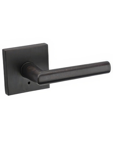 Kwikset 730MILSQT-11P Milan Privacy Door Lever with Square Rosette Venetian Bronze