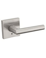 Kwikset 730MILSQT-15 Milan Privacy Door Lever with Square Rosette Satin Nickel