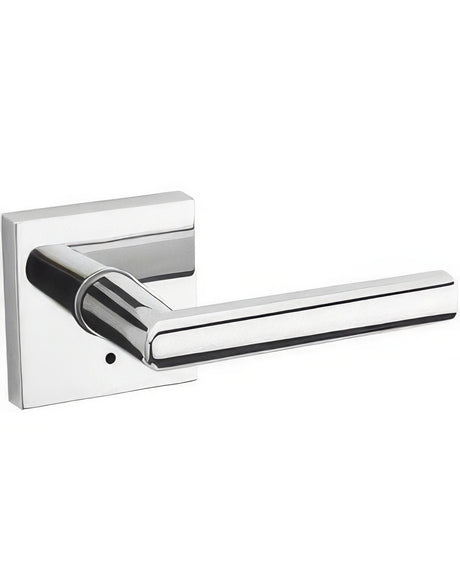 Kwikset 730MILSQT-26 Milan Privacy Door Lever with Square Rosette Bright Chrome