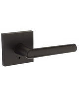 Kwikset 730MILSQT-514 Milan Privacy Door Lever with Square Rosette Matte Black
