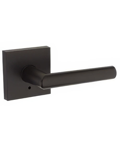 Kwikset 730MILSQT-514 Milan Privacy Door Lever with Square Rosette Matte Black