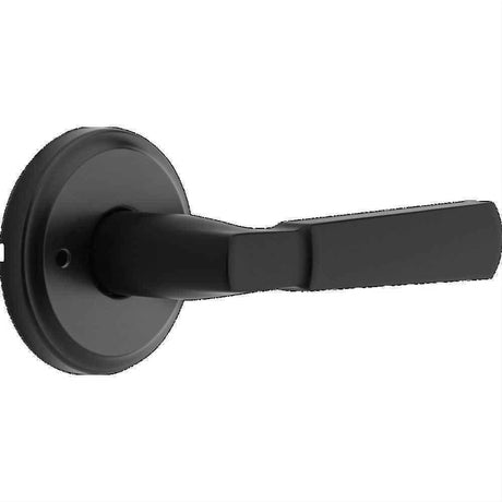 Kwikset 730PHL-514 Perth Lever Privacy Door Lock and RCS Strike Matte Black