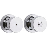 Kwikset 730PSKRDT-26 Pismo Knob with Round Rose Privacy Lock and RCS Strike Bright Chrome