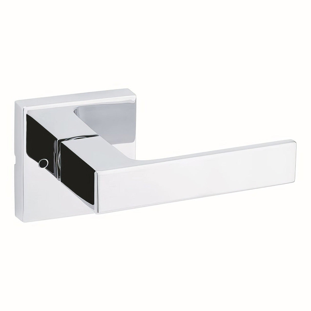 Kwikset 730SALSQT-26 Singapore Lever with Square Rose Privacy Door Lock and RCS Strike Bright Chrome