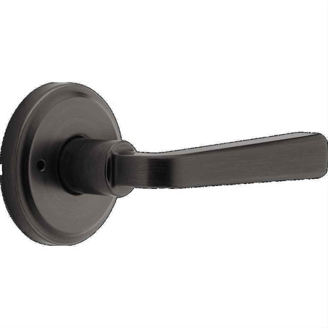Kwikset 730TDL-11P Trafford Lever Privacy Door Lock and RCS Strike Venetian Bronze