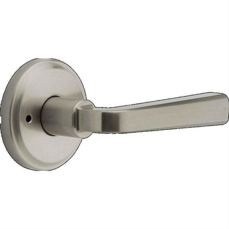 Kwikset 730TDL-15 Trafford Lever Privacy Door Lock and RCS Strike Satin Nickel