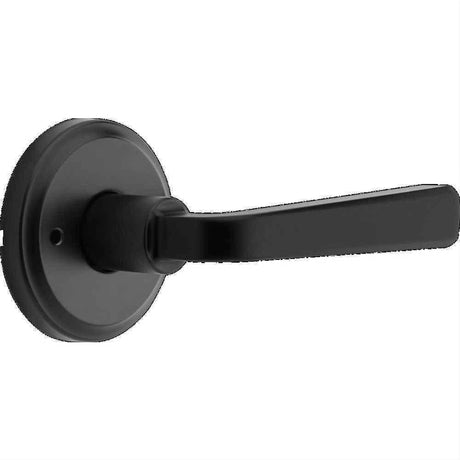Kwikset 730TDL-514 Trafford Lever Privacy Door Lock and RCS Strike Matte Black