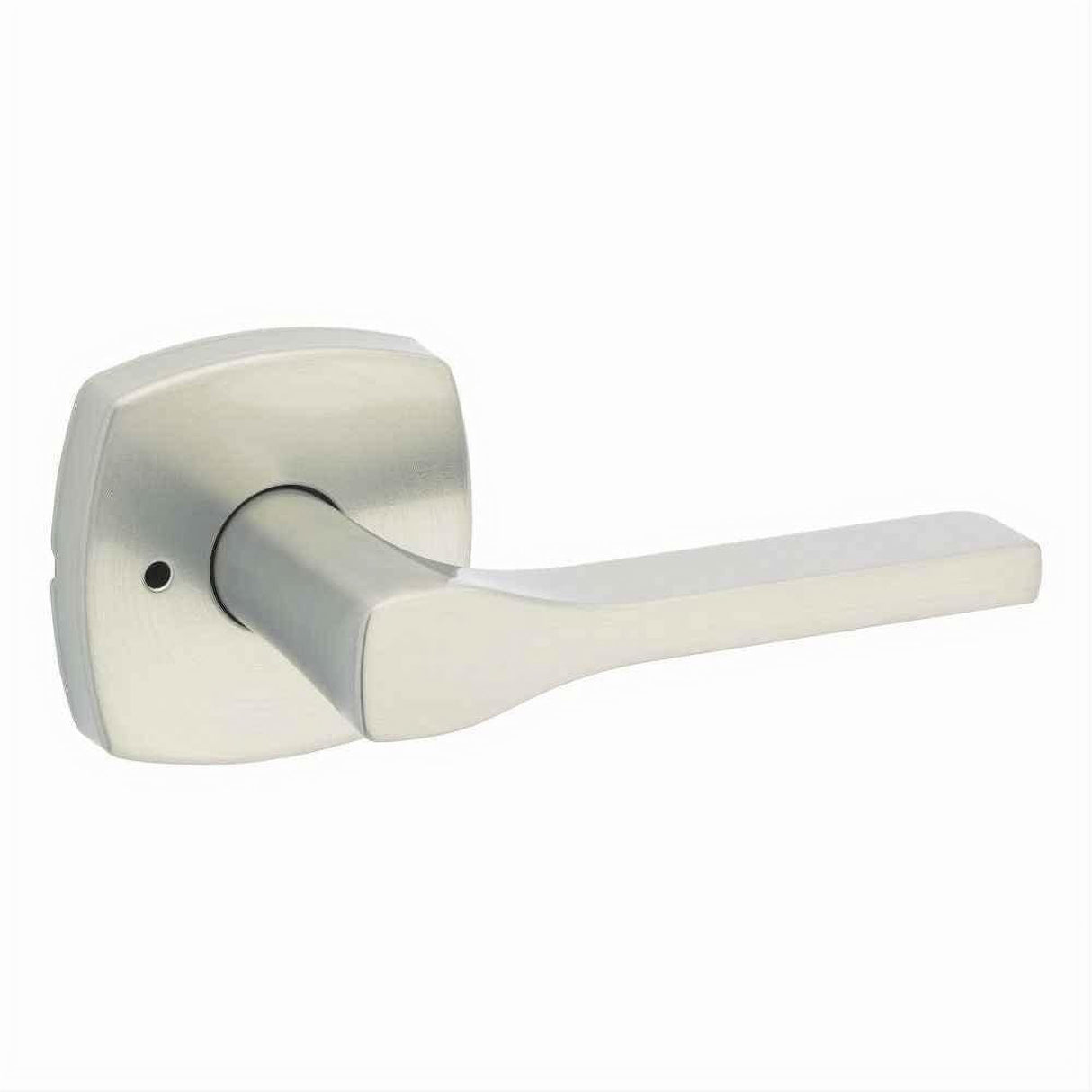 Kwikset 730TPLMDT-15 Tripoli Lever with Midtown Rose Privacy Door Lock and RCS Strike Satin Nickel
