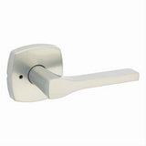 Kwikset 730TPLMDT-15 Tripoli Lever with Midtown Rose Privacy Door Lock and RCS Strike Satin Nickel